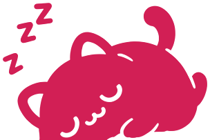 Maskot kucing tertidur